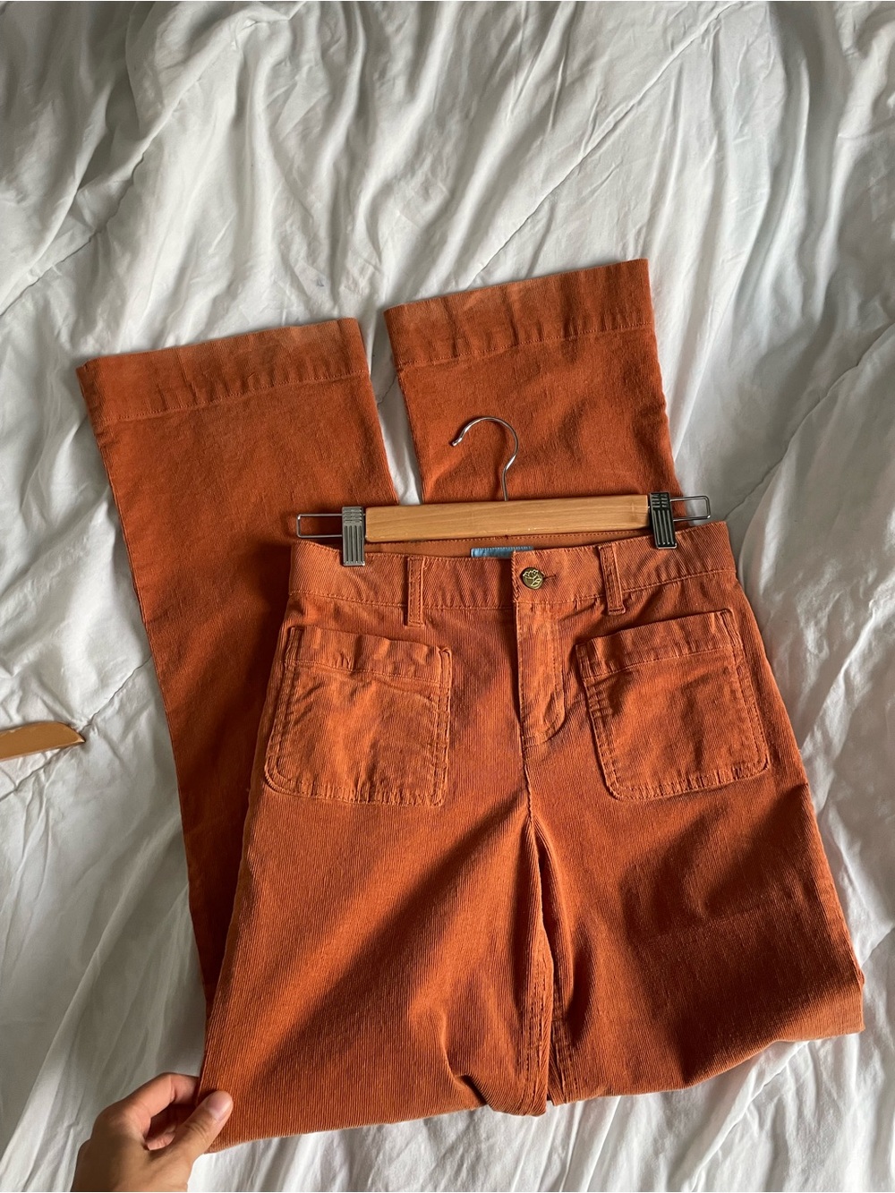 Draper James wide leg micro corduroy pants